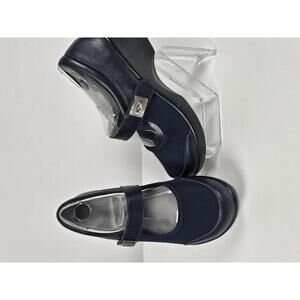 Alegeria Maya  Navy Blue Women's Wedge Mary Jane Shoes